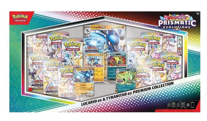 Prismatic Evolutions Lucario ex & Tyranitar ex Premium Collection image