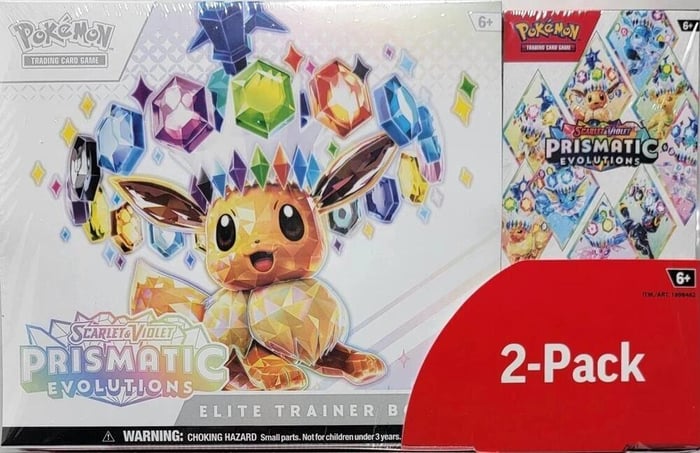 Costco Pokemon Prismatic Evolutions 2-Pack Trainer Box and Booster Bundle image